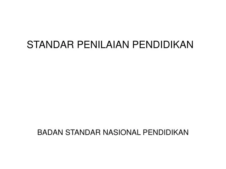 standar penilaian pendidikan