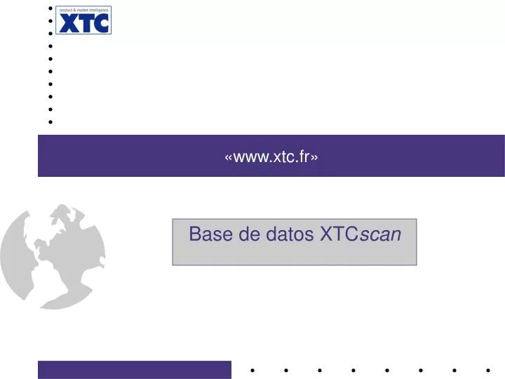base de datos xtc scan