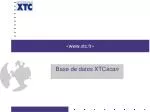 Base de datos XTC scan - slide 1