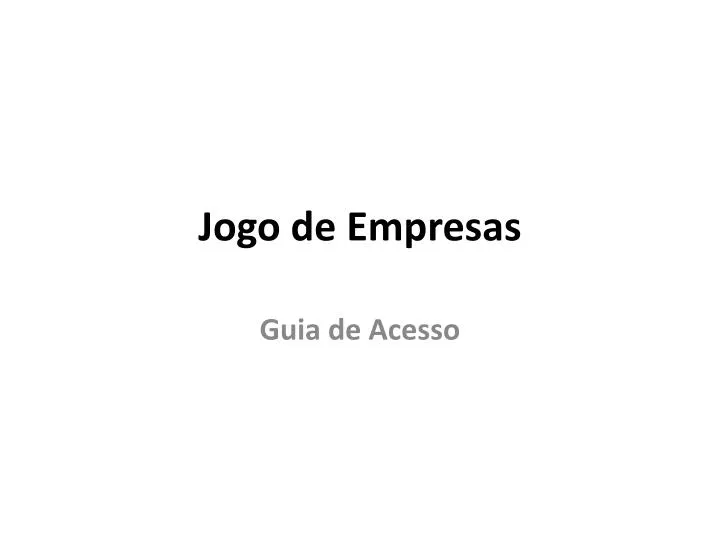 jogo de empresas