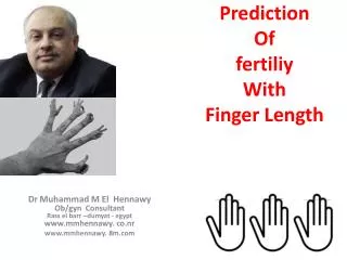 Prediction Of fertiliy With Finger Length