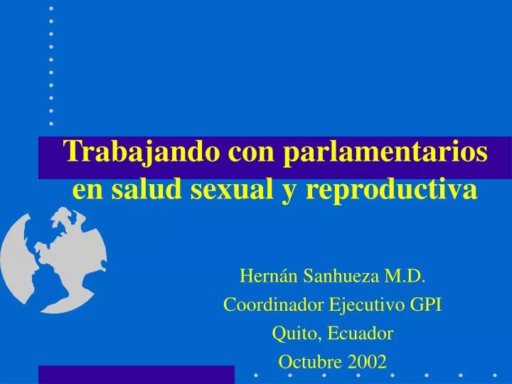 trabajando con parlamentarios en salud sexual y reproductiva