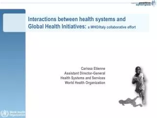 Interactions between health systems and