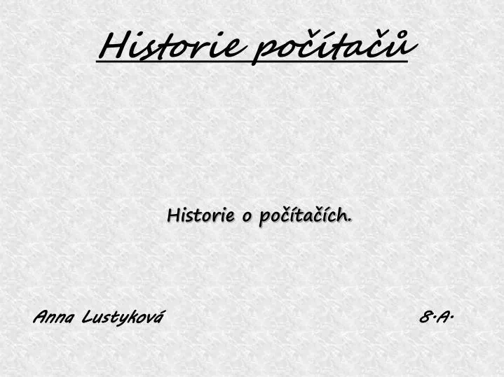 historie o po ta ch