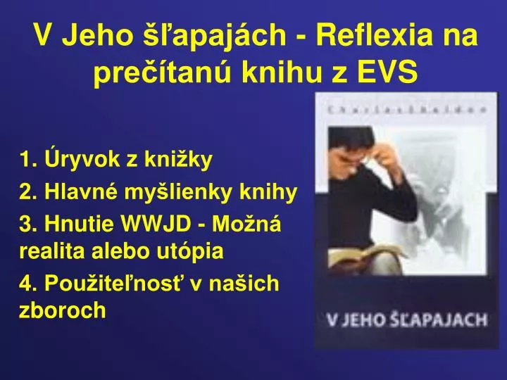 v jeho apaj ch reflexia na pre tan knihu z evs