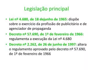 legisla o principal