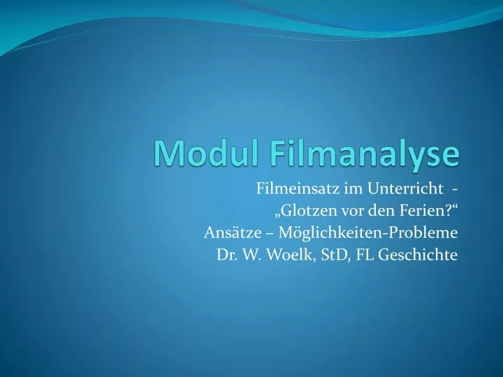 modul filmanalyse