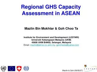 Regional GHS Capacity Assessment in ASEAN