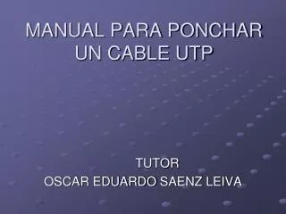 manual para ponchar un cable utp