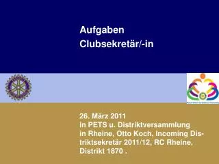 aufgaben clubsekret r in