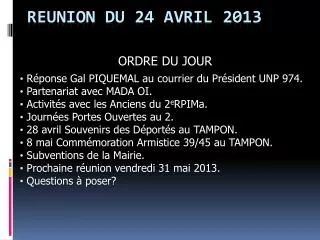reunion du 24 avril 2013