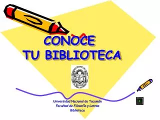 conoce tu biblioteca