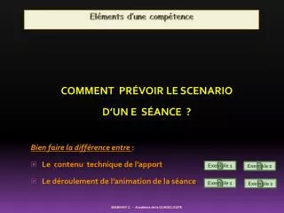 el ments d une comp tence