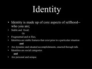 Identity