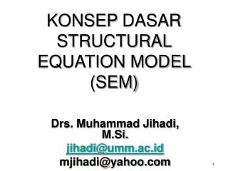 konsep dasar structural equation model sem