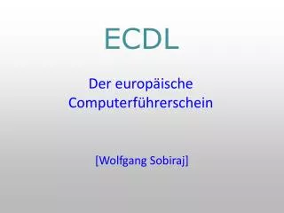 ecdl der europ ische computerf hrerschein
