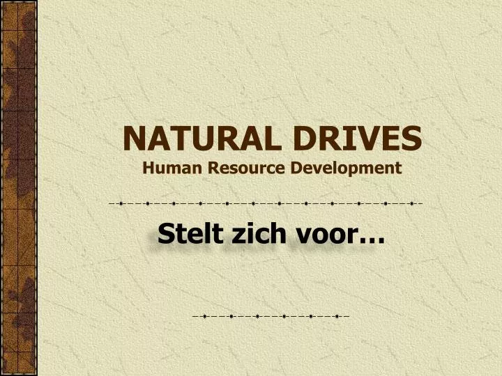 natural drives human resource development