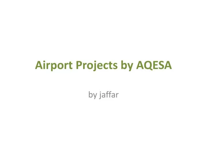 airport projects by aqesa