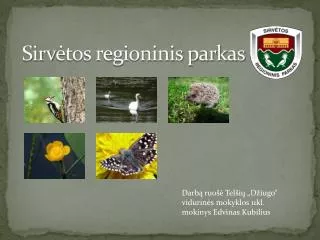sirv tos regioninis parkas