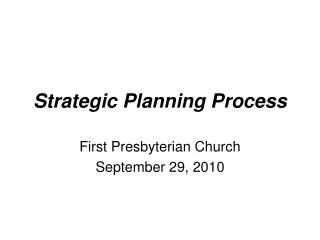 Strategic Planning Process