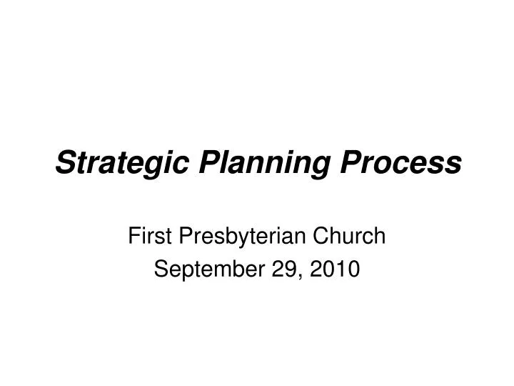 strategic planning process