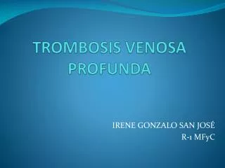 trombosis venosa profunda