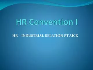 hr convention i