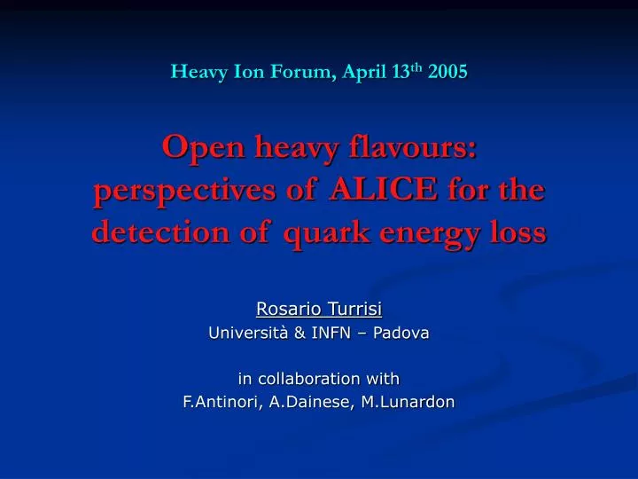 open heavy flavours perspectives of alice for the detection of quark energy loss