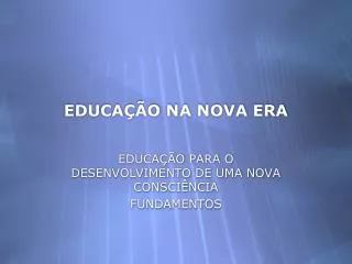 educa o na nova era