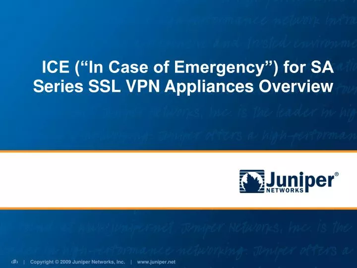ice in case of emergency for sa series ssl vpn appliances overview