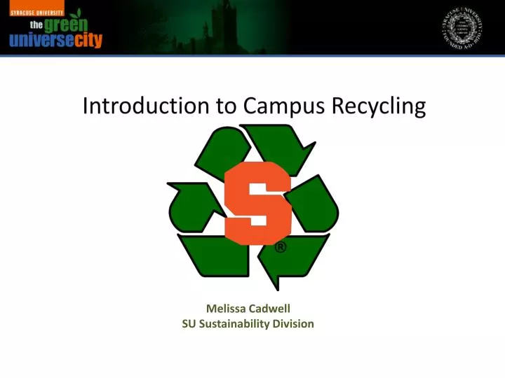 introduction to campus recycling