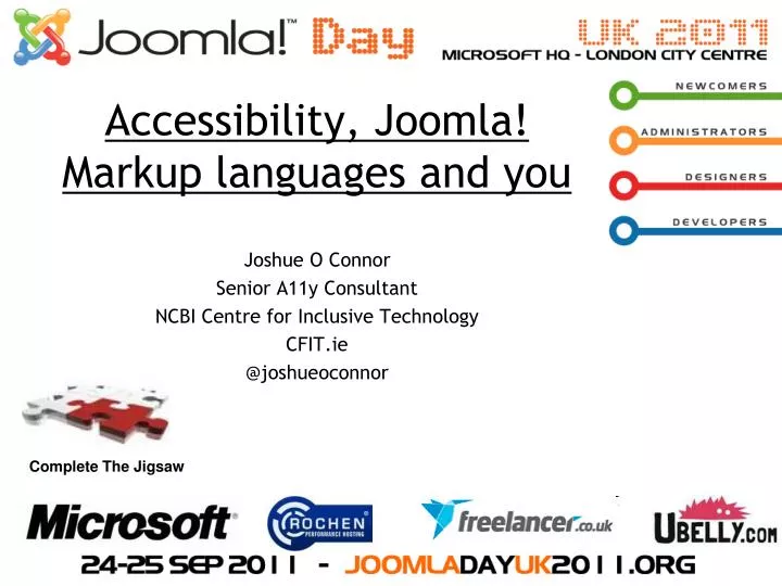 accessibility joomla markup languages and you