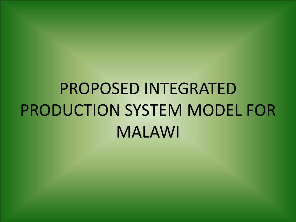 PPT - Integrated Production System Model for Enhancing Malawi's Tobacco ...
