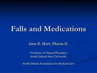 Falls and Medications