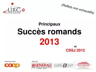 principaux succ s romands 2013