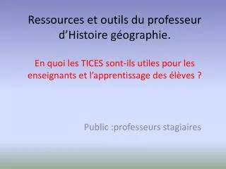 public professeurs stagiaires