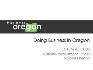 Doing Business in Oregon
