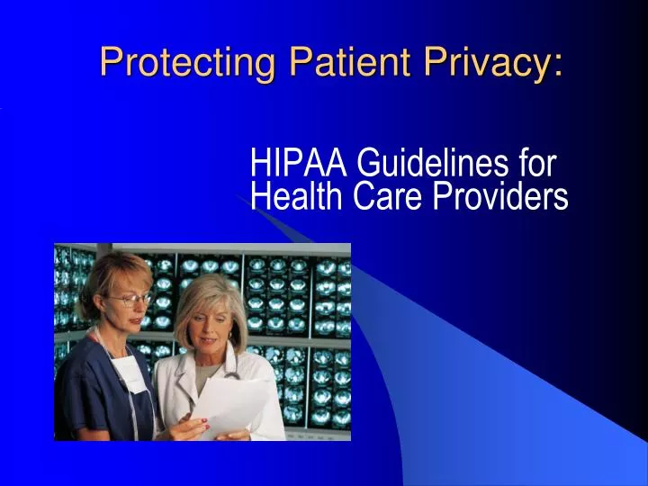 protecting patient privacy