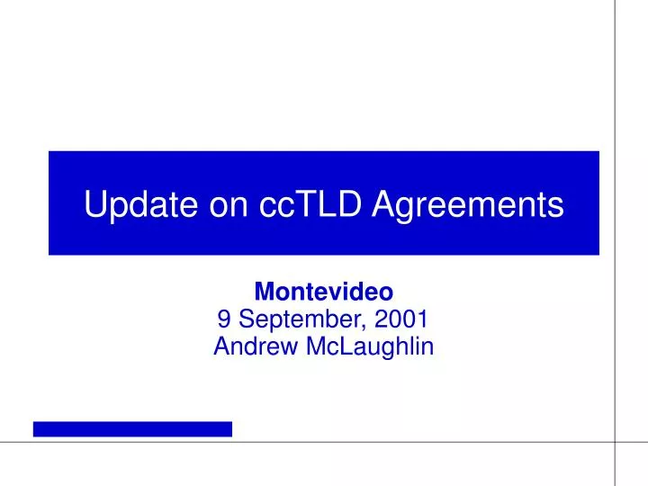 update on cctld agreements