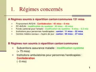 1 r gimes concern s