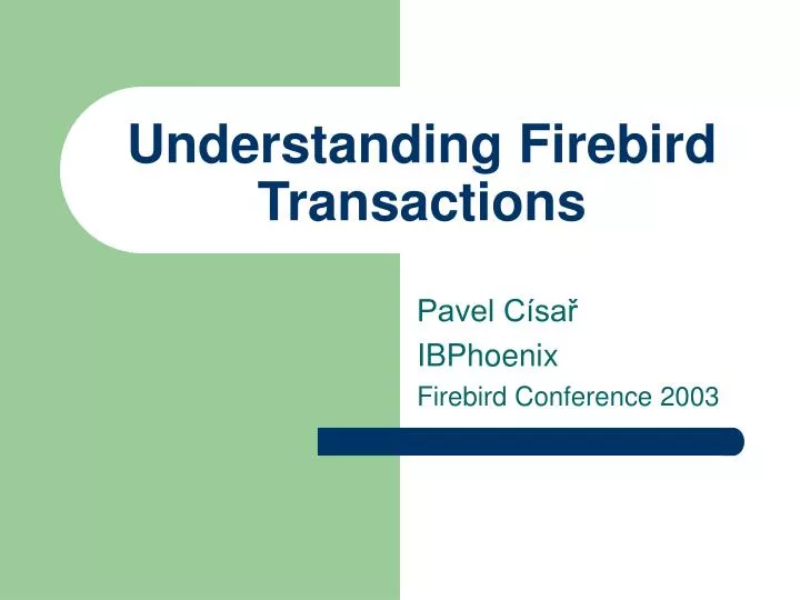 understanding firebird transactions