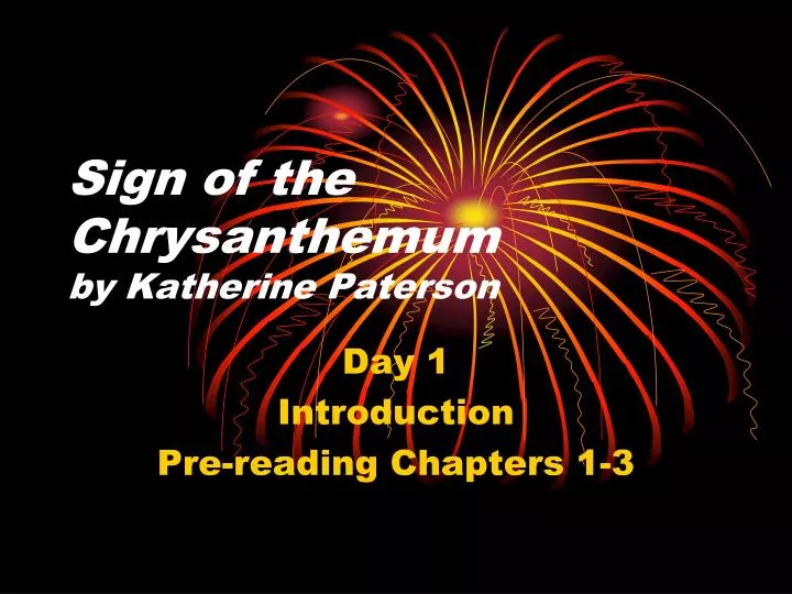 sign of the chrysanthemum by katherine paterson