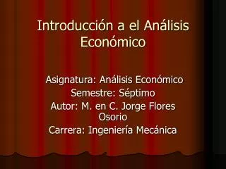 introducci n a el an lisis econ mico