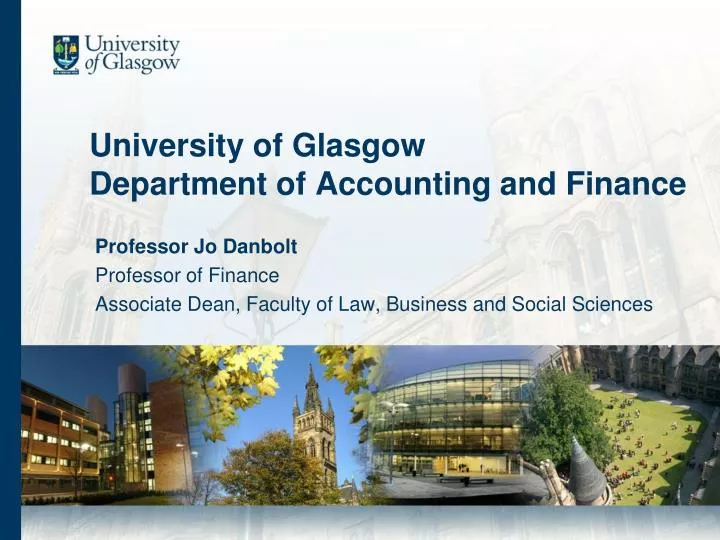 university of glasgow department of accounting and finance