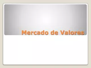 mercado de valores