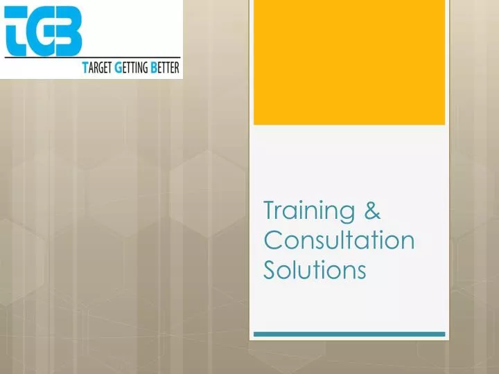 training consultation solutions