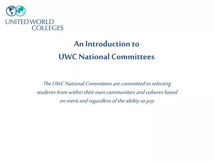an introduction to uwc national committees