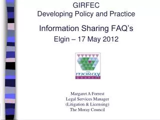 GIRFEC Developing Policy and Practice