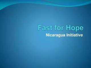 Fast for Hope