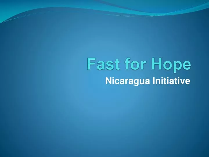 fast for hope